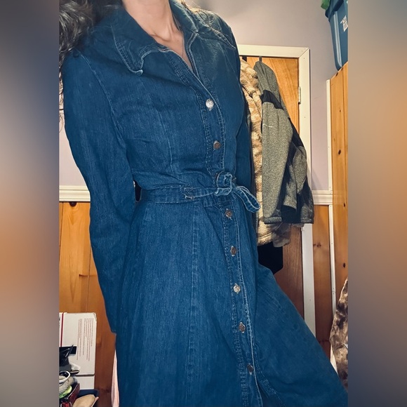 Vintage Rumble Seats Denim Dress by Wilkins - Picture 1 of 6